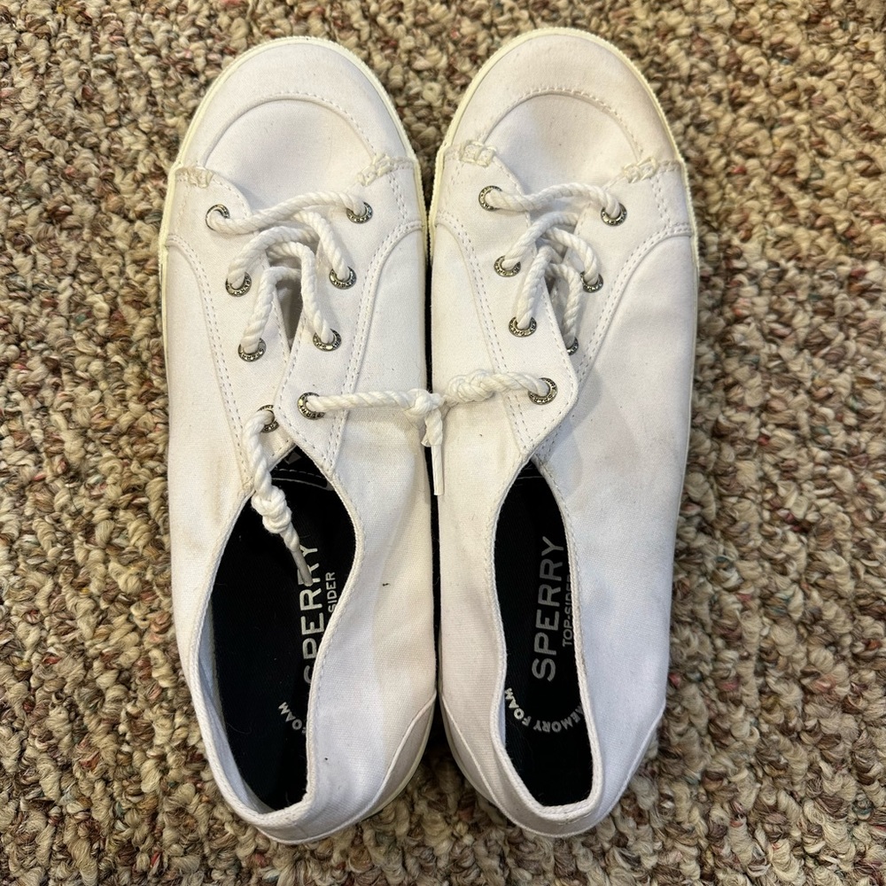 New White Sperry Sneakers - Size 9.5